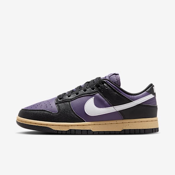 Purple and white nike shoes top